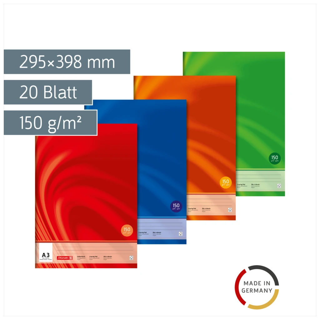Zeichenblock Vivendi | A3, 20 Blatt 150g/m²